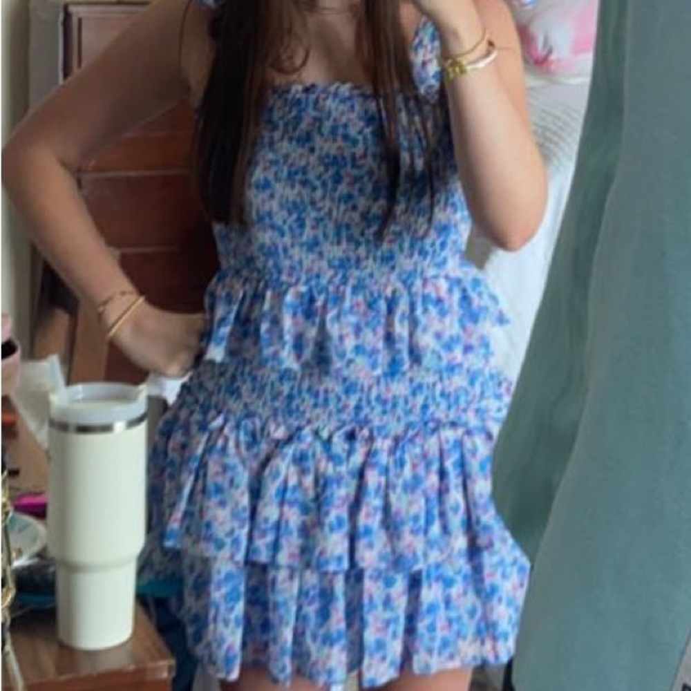 Blue Ruffle Dress - Picture 3 of 3